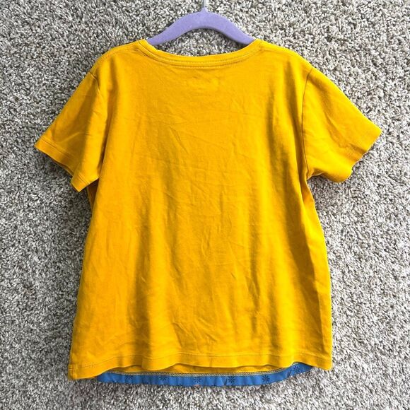 Piccolina T-Shirt Girls 10 Yellow and Blue Ruth Bader Ginsburg Short Sleeve - Picture 4 of 5